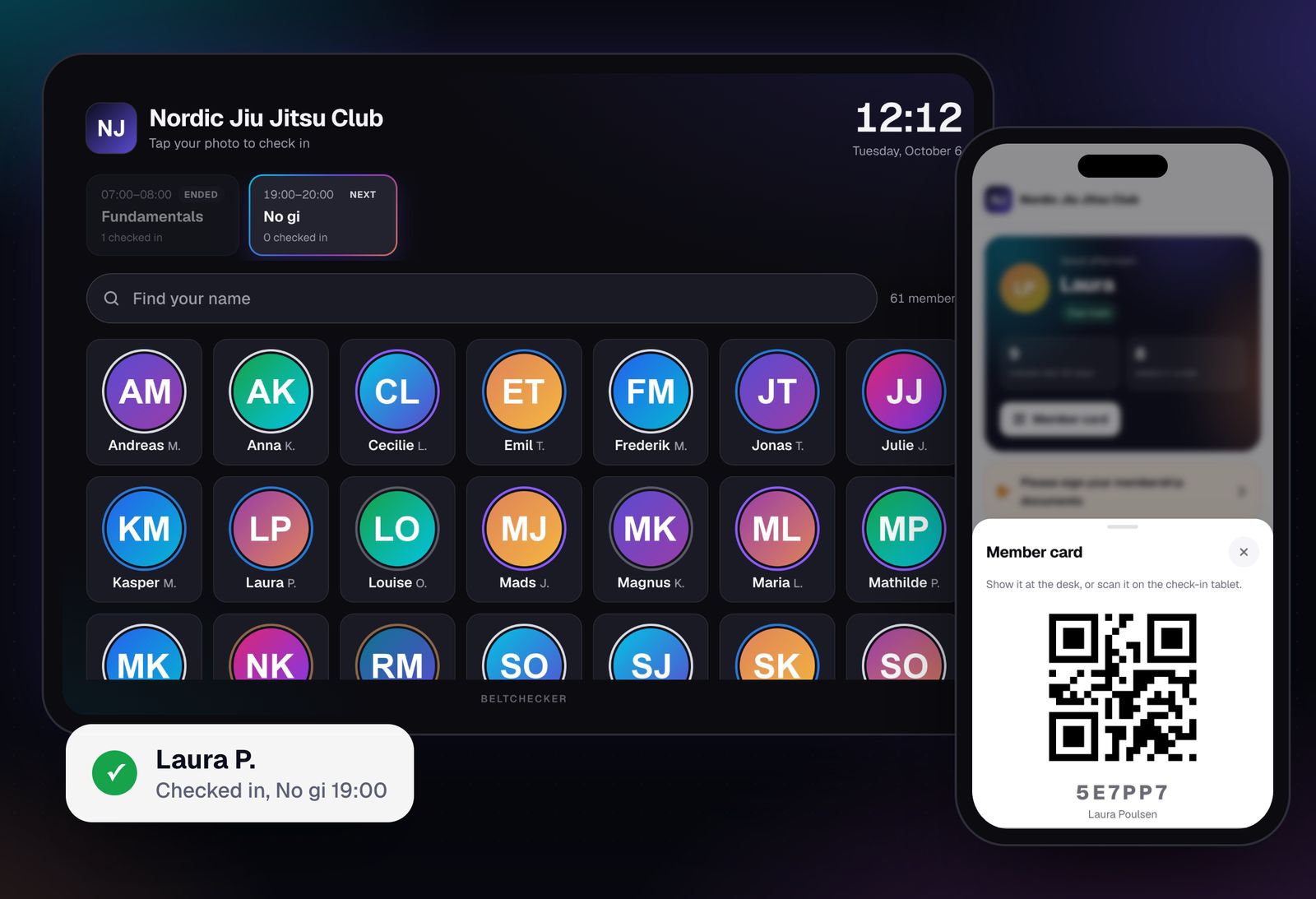 Check-in your members actually use.