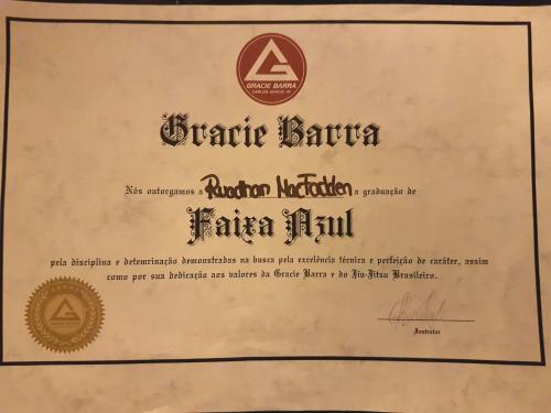 Blue belt · November 30, 2013 · Promoted by Milton Ferreira