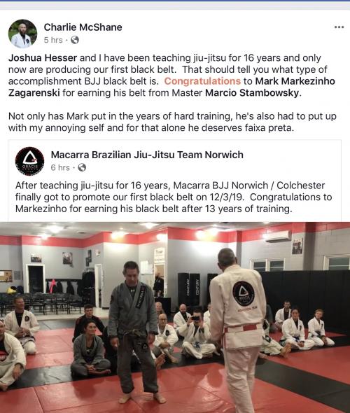 Black belt · December 3, 2019 · Promoted by Marcio Stambowsky