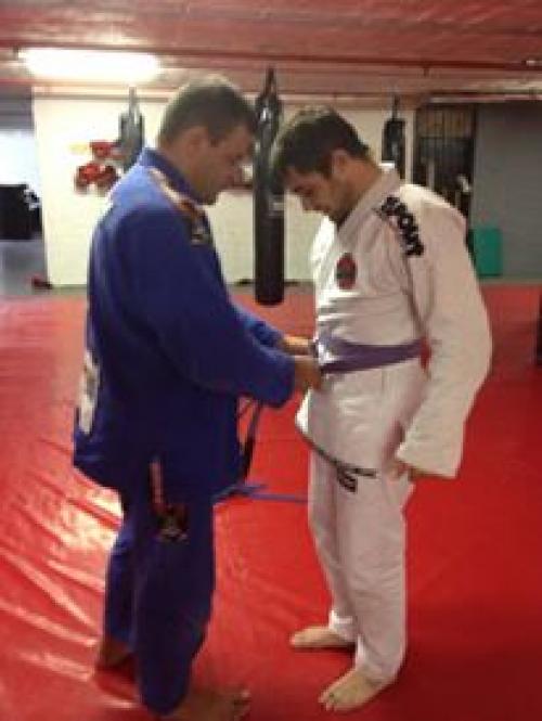 Purple belt · April 7, 2013 · Promoted by Wikus Swart