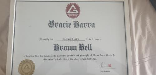 Brown belt · April 6, 2016 · Promoted by Norman Wessels