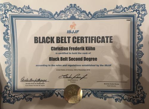 Black belt 2nd degree · June 7, 2019 · Promoted by Nick Brooks