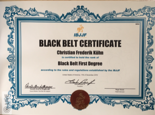 Black belt 1st degree · April 14, 2016 · Promoted by Nick Books
