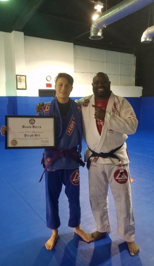 Purple belt · August 16, 2018 · Promoted by Herman Troy Young