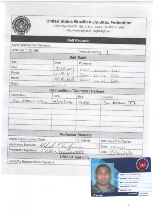 Brown belt · August 18, 2018 · Promoted by Rudy Vasquez