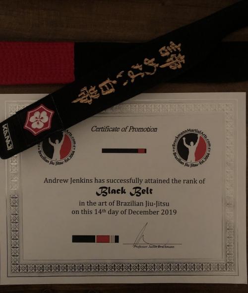 Black belt · December 14, 2019 · Promoted by Justin Bruckmann