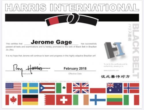 Black belt · February 10, 2018 · Promoted by Roy Harris