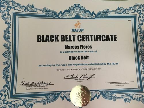 Black belt · March 5, 2016 · Promoted by Marcus Santos