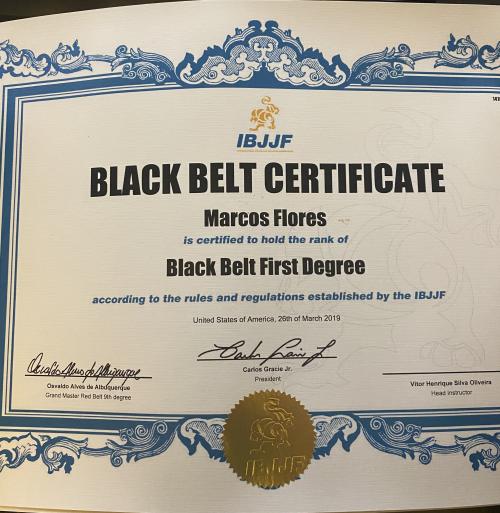 Black belt 1st degree · March 5, 2019 · Promoted by Vitor Oliveira
