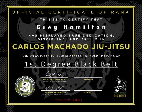 Black belt · December 14, 2016 · Promoted by Jean Jacques Machado