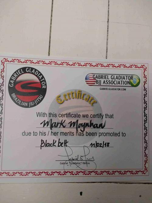 Black belt · November 2, 2018 · Promoted by Gabriel Gladiator