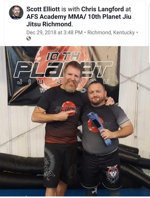 Blue belt · December 29, 2018 · Promoted by Scott Elliott
