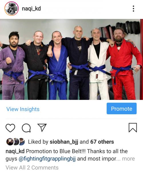 Blue belt · July 7, 2017 · Promoted by Chris Paines