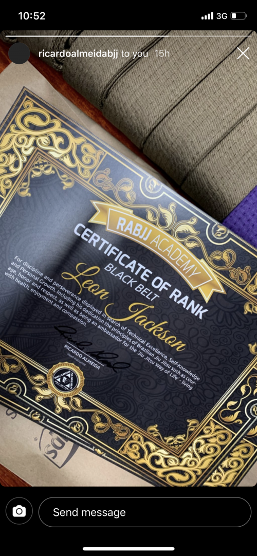 Black belt · November 24, 2019 · Promoted by Ricardo Almeida