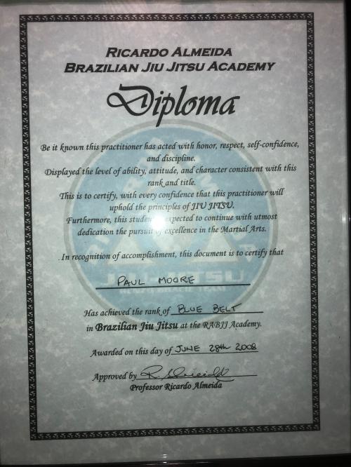 Blue belt · June 28, 2008 · Promoted by Ricardo Almeida