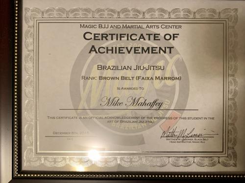 Brown belt · December 8, 2015 · Promoted by Matthew Linsemier