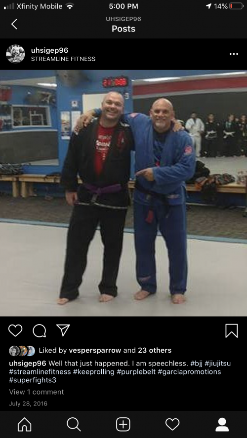 Purple belt · July 28, 2016 · Promoted by Dean Zaino