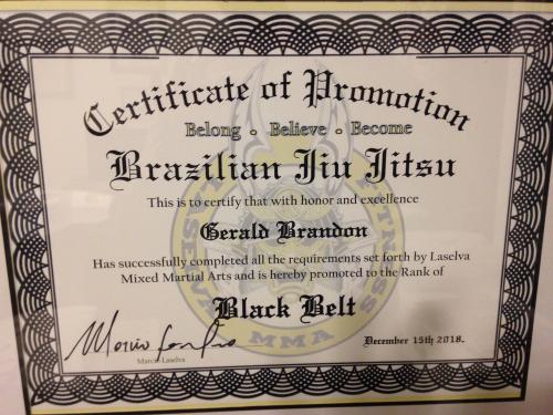 Black belt · December 15, 2018 · Promoted by Marcio Laselva, 4th Degree