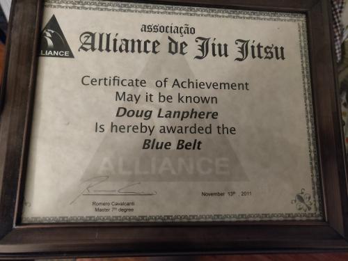 Blue belt · November 13, 2011 · Promoted by Romero Cavalcanti