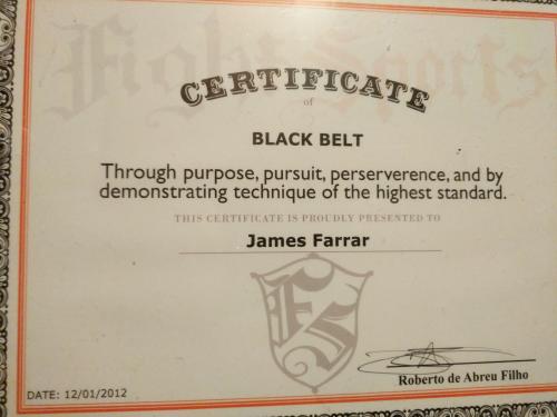 Black belt · December 1, 2012 · Promoted by Roberto Cyborg Abreu