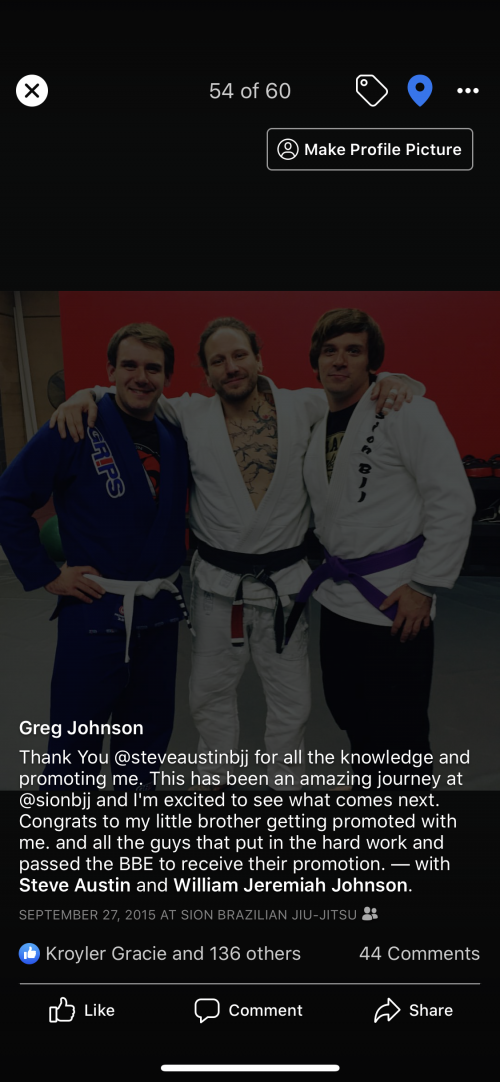 Purple belt · September 27, 2015 · Promoted by Steve Austin