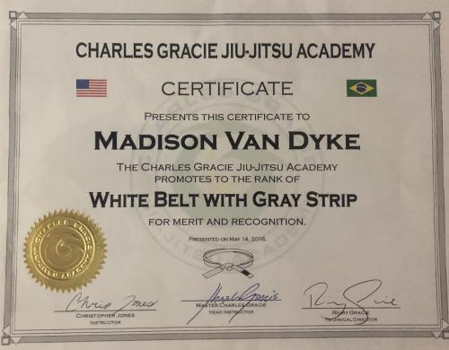 Gray belt · May 14, 2016 · Promoted by Charles Gracie