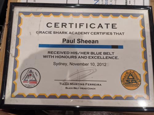 Blue belt · November 10, 2012 · Promoted by Tiago Ferreira