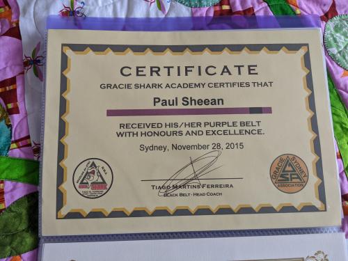 Purple belt · November 28, 2015 · Promoted by Tiago Ferreira