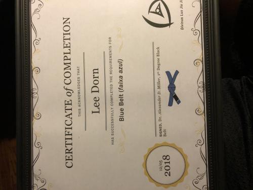 Blue belt · December 5, 2019 · Promoted by Alexander Miller