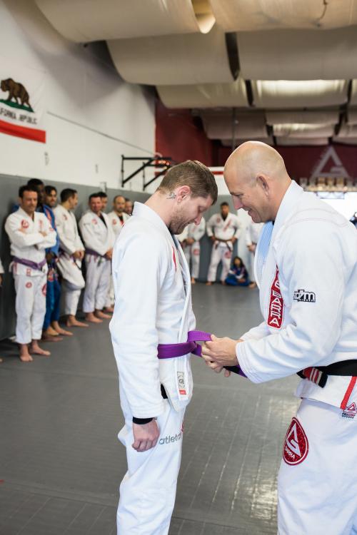 Purple belt · December 8, 2018 · Promoted by Professor Scott Carr