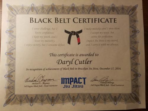 Black belt · December 17, 2016 · Promoted by Michael Chapman