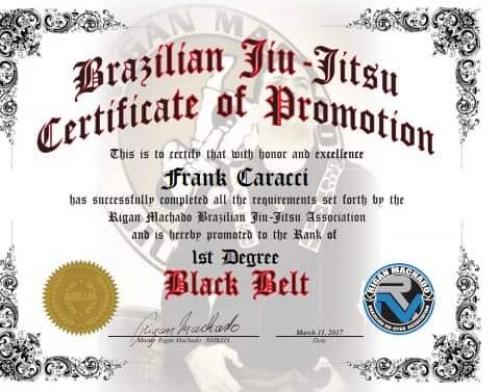 Black belt · March 15, 2014 · Promoted by Carlos & Rigan Machado