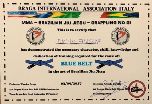 Blue belt · September 3, 2017 · Promoted by Alberto Ceretto - Wander Braga