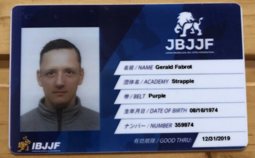 Purple belt · June 15, 2019 · Promoted by Yamazaki Akira