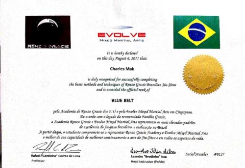 Blue belt · August 6, 2011 · Promoted by Leandro Issa