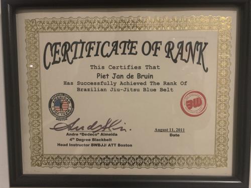 Blue belt · August 11, 2011 · Promoted by Andre Dedeco Almeida