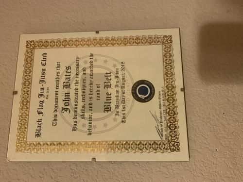 Blue belt · August 1, 2018 · Promoted by Gilbert Olivas