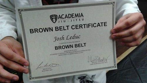 Brown belt · April 25, 2016 · Promoted by william murphy