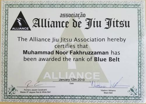 Blue belt · January 12, 2019 · Promoted by Vladimir Williams