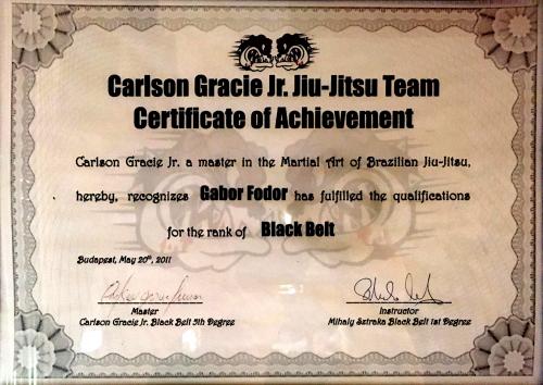 Black belt · May 20, 2011 · Promoted by Carlson Gracie Jr.