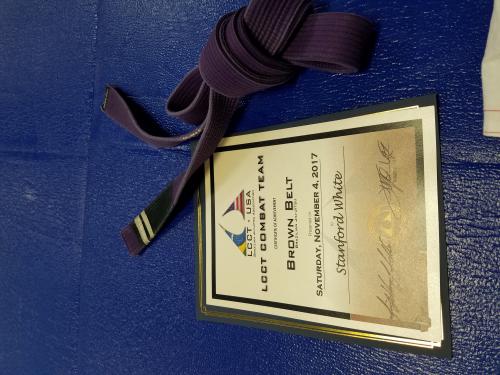 Brown belt · November 4, 2017 · Promoted by Luiz Claudio