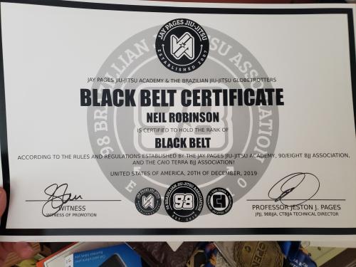 Black belt · December 20, 2019 · Promoted by Jay Pages