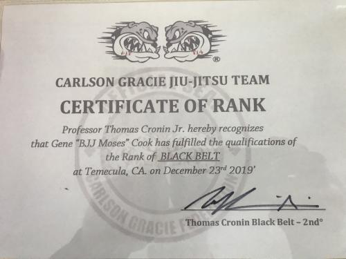 Black belt · December 23, 2019 · Promoted by Thomas Cronin
