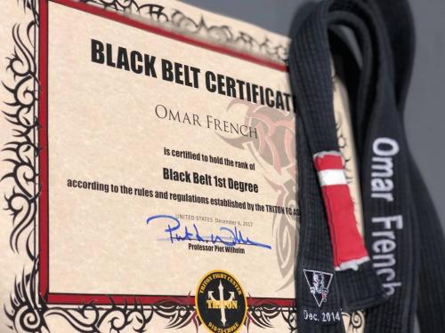 Black belt 1st degree · December 6, 2017 · Promoted by Piet Wilhelm