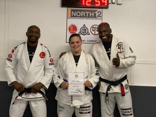 Blue belt · November 10, 2019 · Promoted by Professor David Onuma