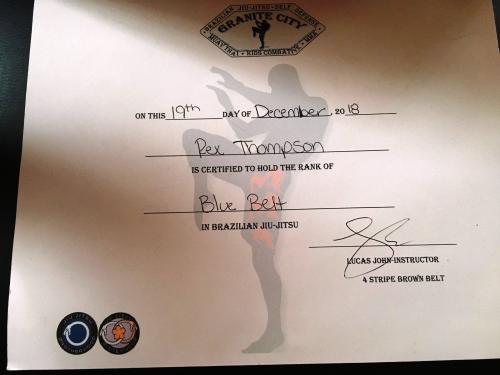 Blue belt · December 19, 2018 · Promoted by Lucas John