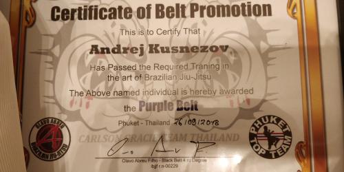 Purple belt · September 27, 2018 · Promoted by Olavo Abreu