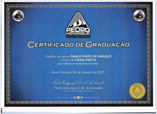 Black belt · January 26, 2017 · Promoted by Pedro Henrique Monnerat- Gordo Jiu Jitsu