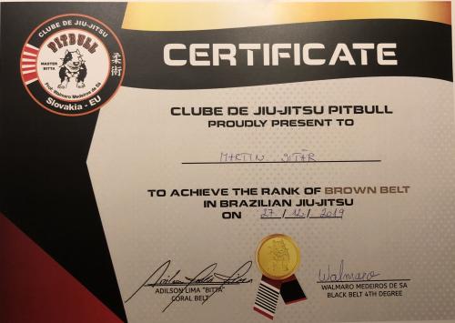 Brown belt · December 27, 2019 · Promoted by Walmaro Medeiros De Sa