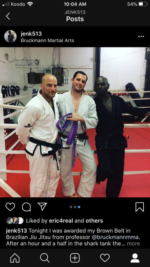 Brown belt · June 9, 2017 · Promoted by Justin Bruckmann